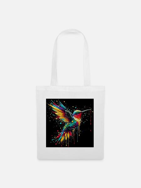 Kolibri - Stoffbeutel - Weiß