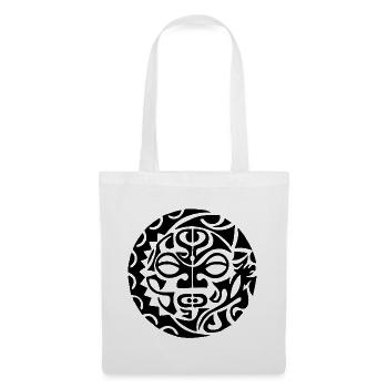 Polynesian Skull (Black) - Tote Bag - white - Front