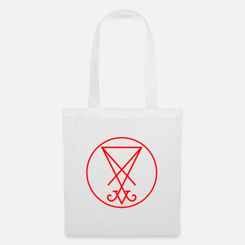 Geometric Red Circular Sigil - Tote Bag - white