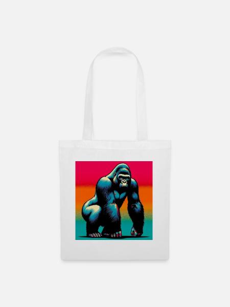 Gorilla - Stoffbeutel - Weiß