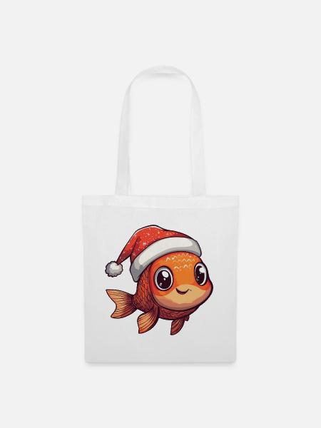 Goldfische Weihnachten Xmas - Stoffbeutel - Weiß