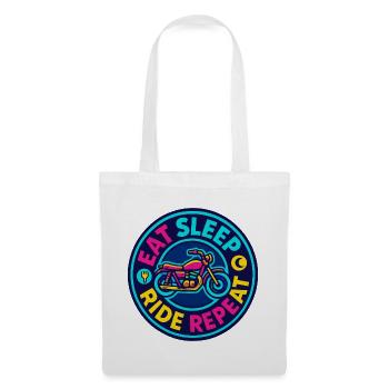 Eat Sleep Ride Repeat - Motorcycle - Biker - Tote Bag - white - Front