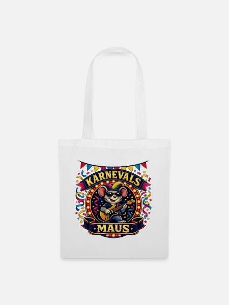 Karneval Maus Rock Köln Alaaf Geschenk - Stoffbeutel - Weiß