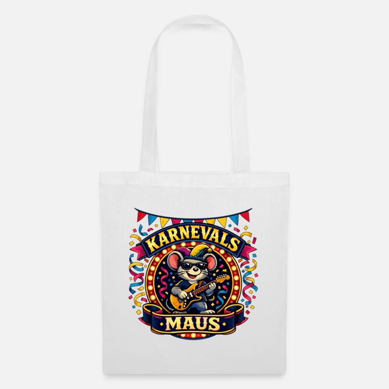 Karneval Maus Rock Köln Alaaf Geschenk - Stoffbeutel - Weiß