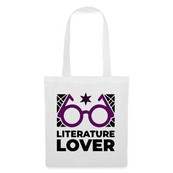 Literature Lover Brille Text - Stoffbeutel - Weiß - Vorne