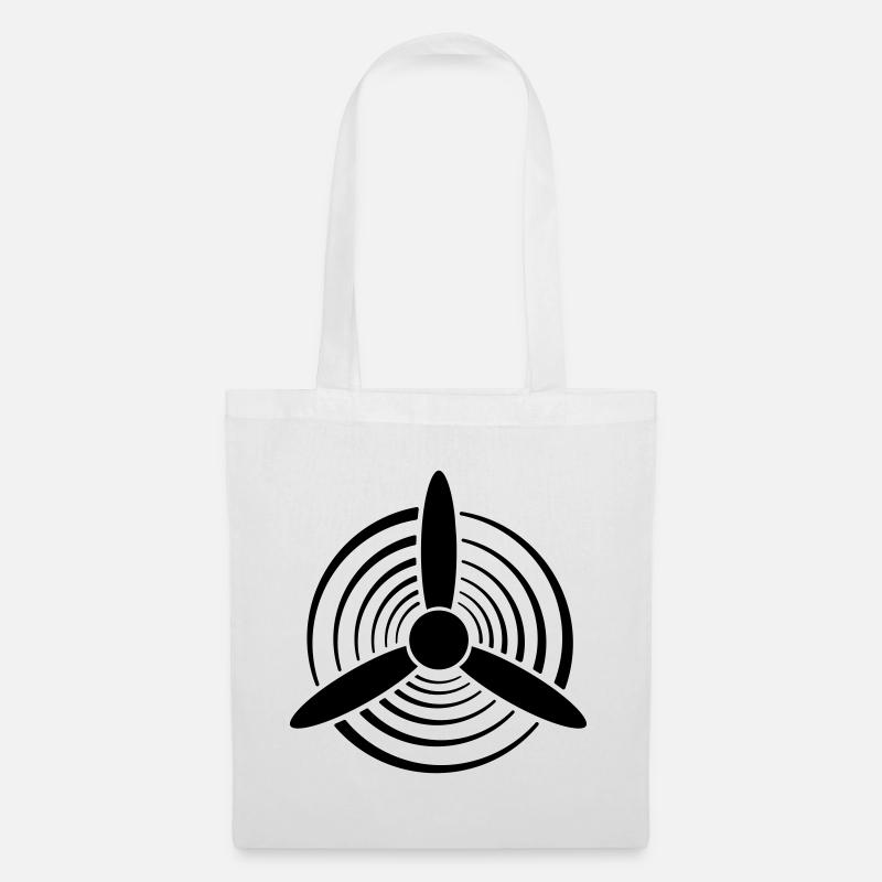 Solid Color Graphic Propeller - Tote Bag - white