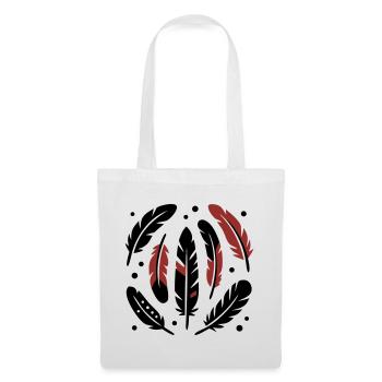Bird Feathers Circle Logo - Tote Bag - white - Front