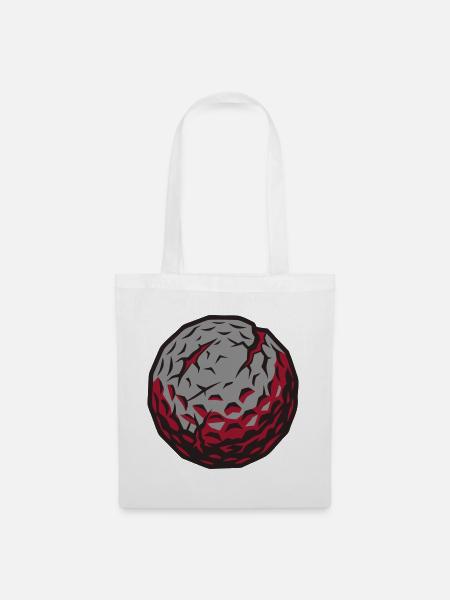 Golfball Meteorit Logo - Stoffbeutel - Weiß