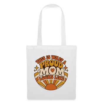 Proud Mom Retro Sunrise - Stoffbeutel - Weiß - Vorne