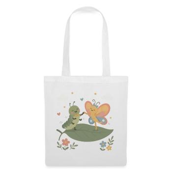 Caterpillar and butterfly dancing - Tote Bag - white - Front