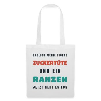 Endlich meine eigene Zuckertüte - Einschulung - Stoffbeutel - Weiß - Vorne