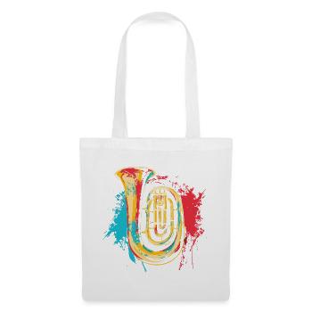 Tuba Streetart - Stoffbeutel - Weiß - Vorne