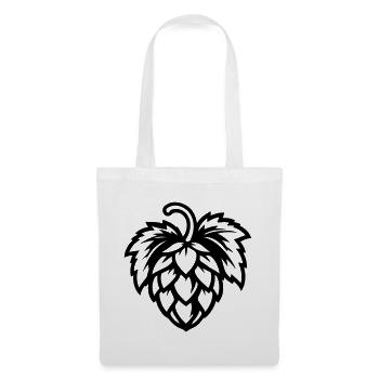 Hopfen Gerste Symbol - Stoffbeutel - Weiß - Vorne