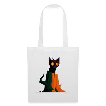 Spooky Geometry Cat - Stoffbeutel - Weiß - Vorne