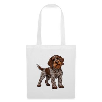 Griffon Korthals Kawaii Style – Süßer Hund - Stoffbeutel - Weiß - Vorne