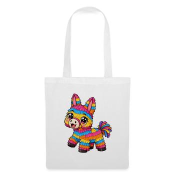 Piñata Kawaii Style – Süßes Party Motiv - Stoffbeutel - Weiß - Vorne
