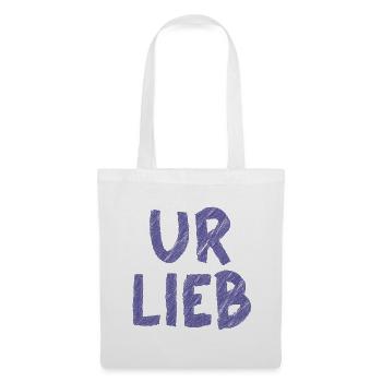 UR LIEB – Süßer Spruch mit österreichischem Charme - Stoffbeutel - Weiß - Vorne