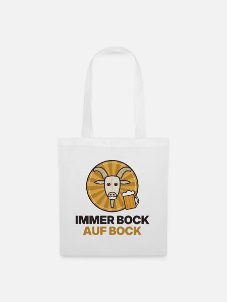 Bock Auf Bock Biergoat - Stoffbeutel - Weiß