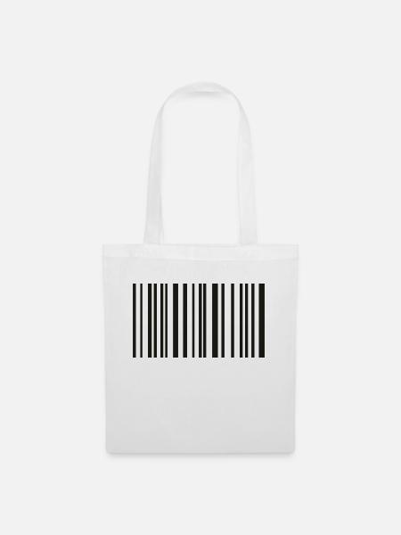 barcode - Stoffbeutel - Weiß
