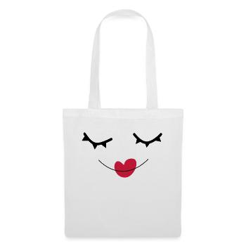 sourire - Sac en tissu - blanc - Devant