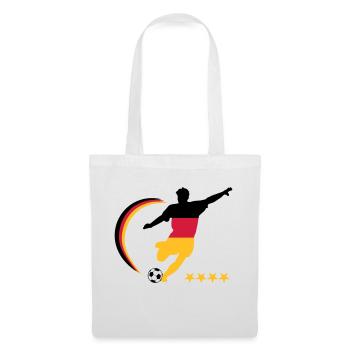 joueur de football Allemagne - Sac en tissu - blanc - Devant