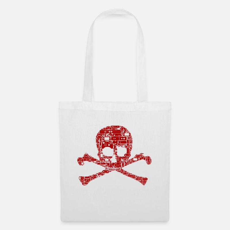 Gamer skull - Stoffbeutel - Weiß