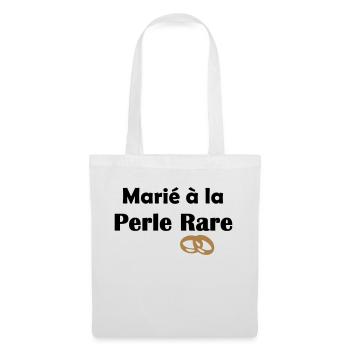 Marié à la Perle rare Mariage - Sac en tissu - blanc - Devant