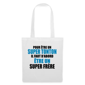 pour être un super tonton - Sac en tissu - blanc - Devant