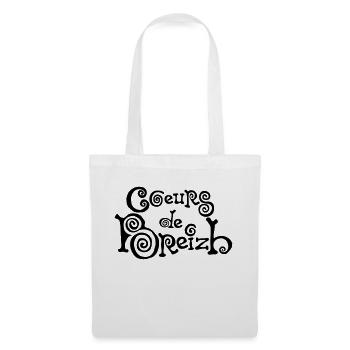 coeurs de breizh bretagne breton bzh logo - Sac en tissu - blanc - Devant