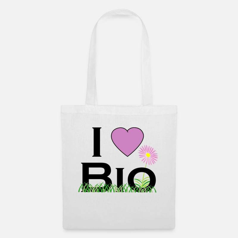 ich liebe bio - Stoffbeutel - Weiß