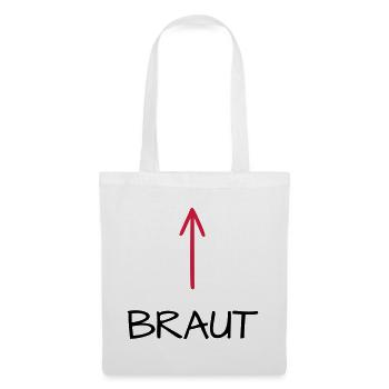 Braut Junggesellenabschied Junggesellin Pfeil - Stoffbeutel - Weiß - Vorne