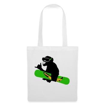 snowboard monkey - Tote Bag - white - Front