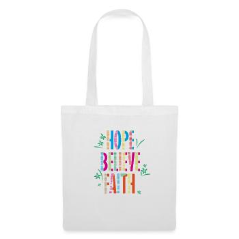Hope Trust Faith Motivation Pattern - Tote Bag - white - Front