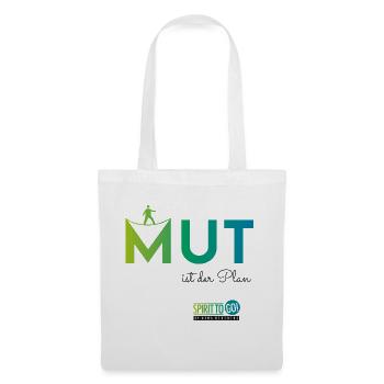 Mut ist der Plan - Stoffbeutel - Weiß - Vorne