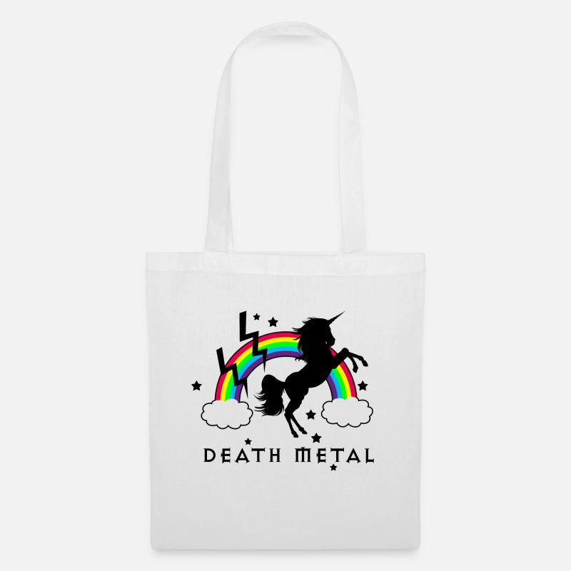 Death Metal Einhorn - Stoffbeutel - Weiß