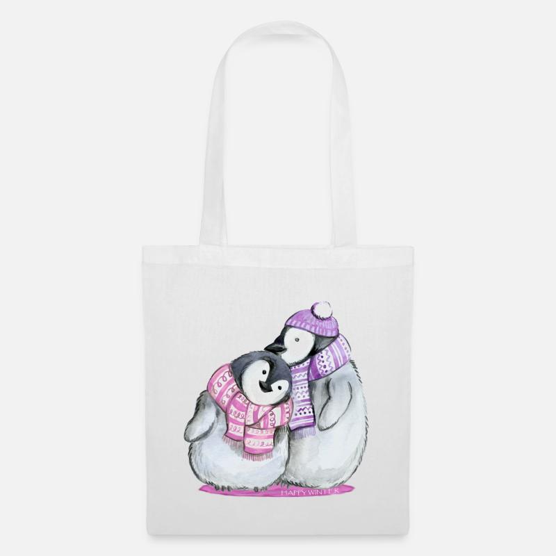 Pinguin - Stoffbeutel - Weiß