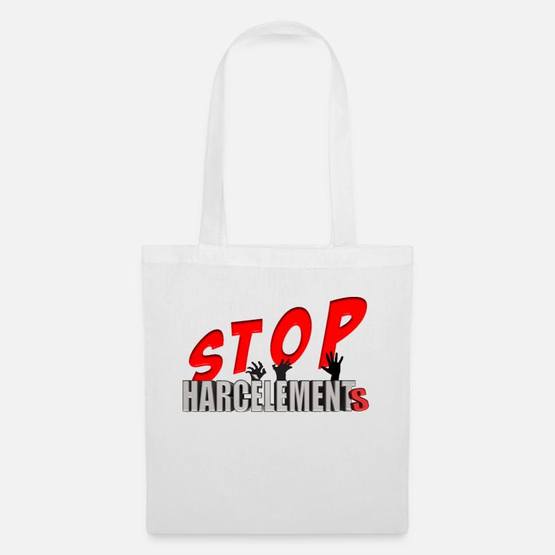 STOP HARASSMENT - Tote Bag - white