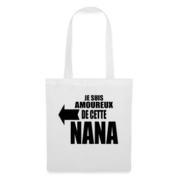 je suis amoureux de cette nana - Sac en tissu - blanc - Devant