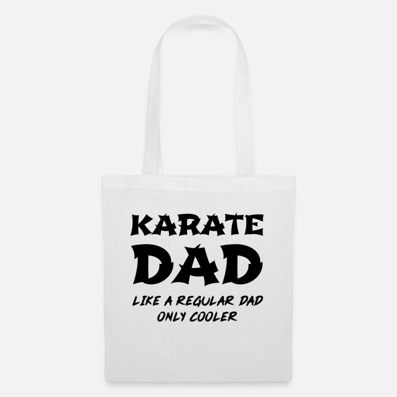 Karate Papa wie ein normaler Vater nur Kühler - Stoffbeutel - Weiß