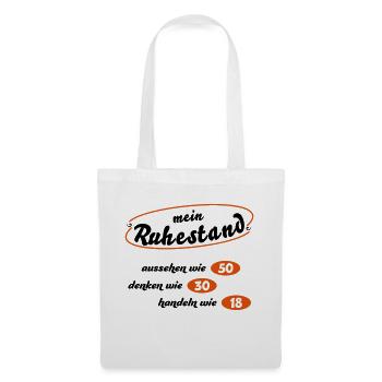 ruhestand - Stoffbeutel - Weiß - Vorne