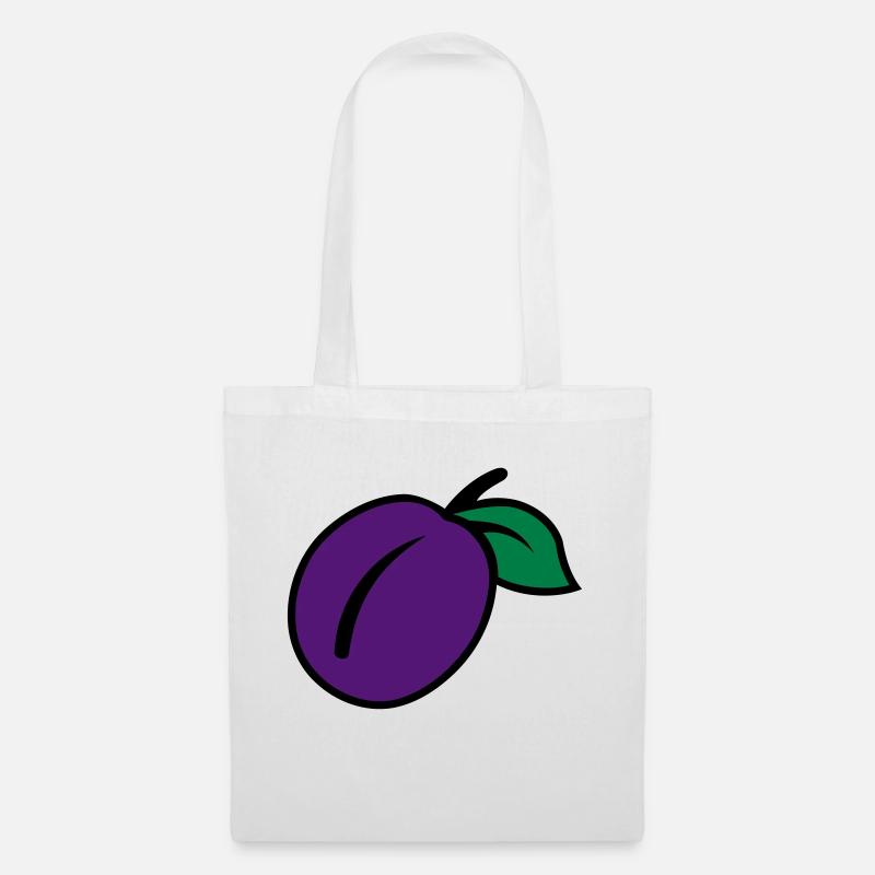 Plum - Tote Bag - white