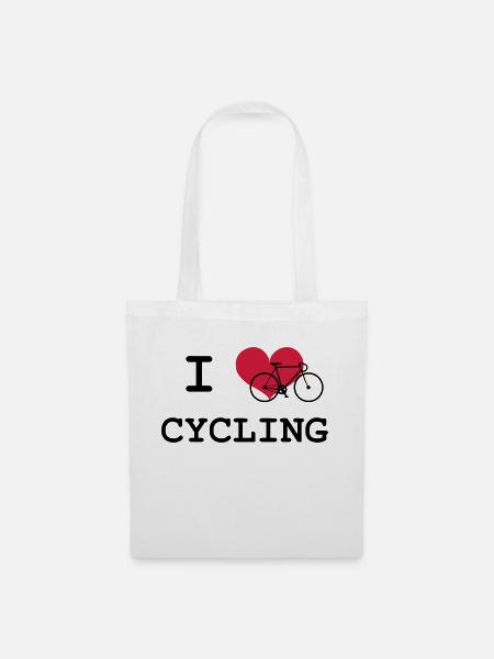 I Love Cycling - Tote Bag - white