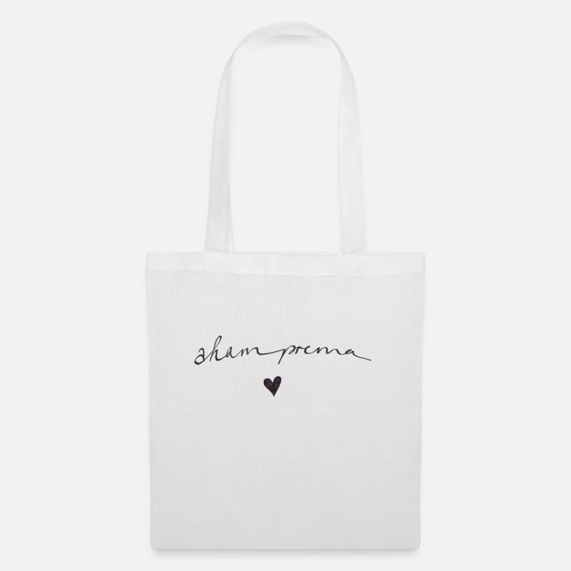 AHAM PREMA- ich bin LIEBE Geschenk YOGA SANSKRIT - Stoffbeutel - Weiß