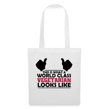 world class vegetarian - Tote Bag - white - Front
