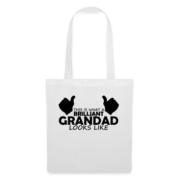 brilliant grandad - Tote Bag - white - Front