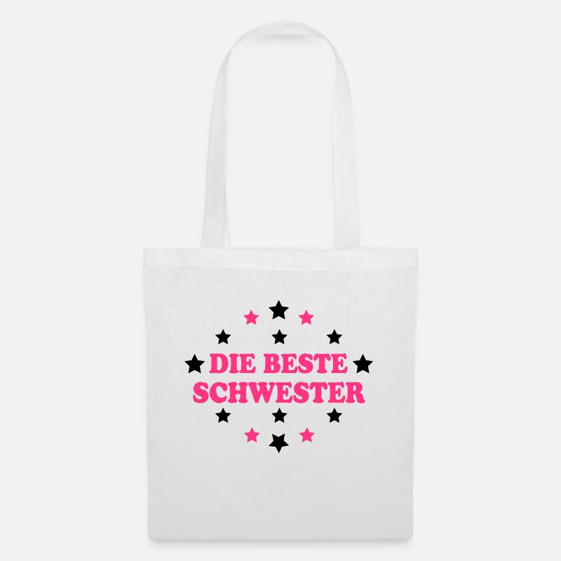 Die beste schwester - Stoffbeutel - Weiß