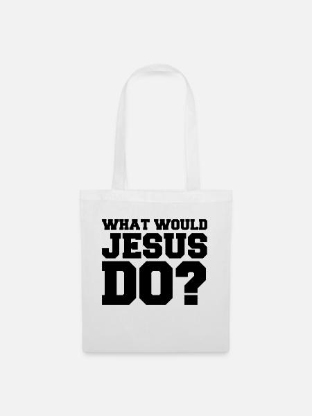 what_would_jesus_do_01 - Stoffbeutel - Weiß
