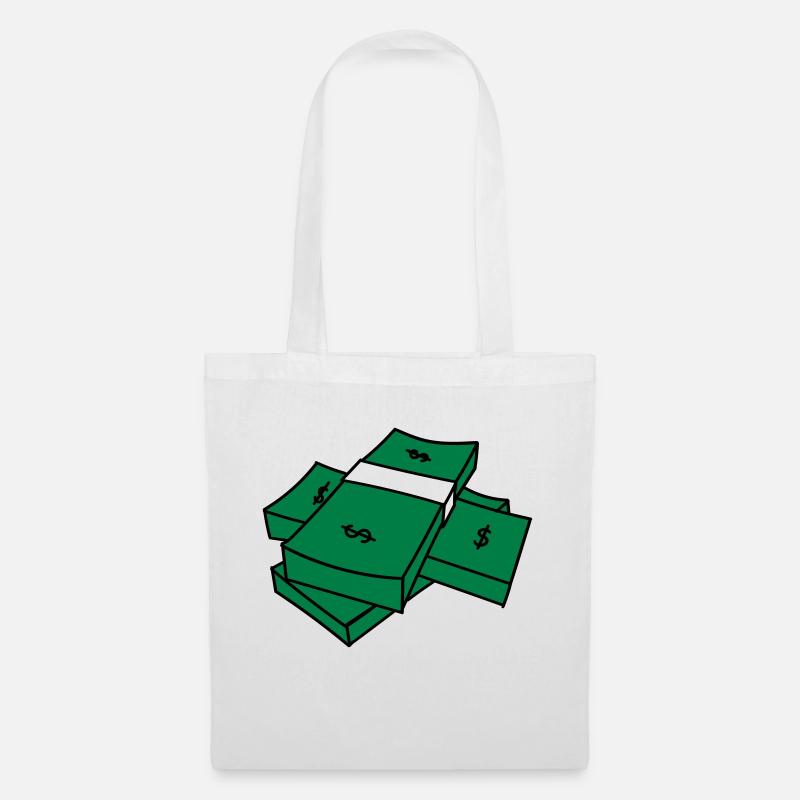 billets de banque - Sac en tissu - blanc