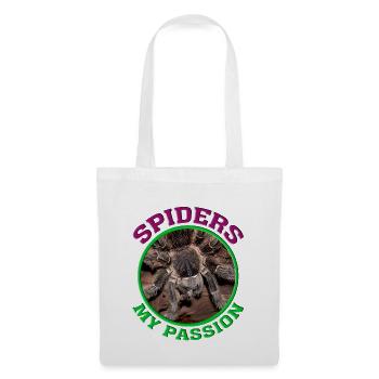 Spinnen / Vogelspinne / Spider / Tarantula - Stoffbeutel - Weiß - Vorne