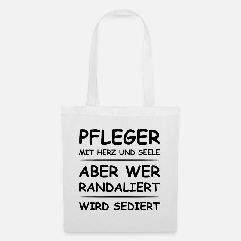 Pfleger Mit Herz Und Seele - Stoffbeutel - Weiß
